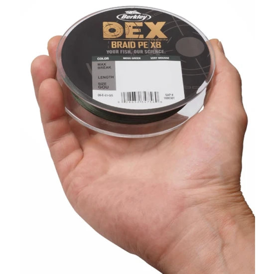 Fir Textilberkley Dex Braid X8, 150m, Moss Green, 0.08mm, 6.8kg