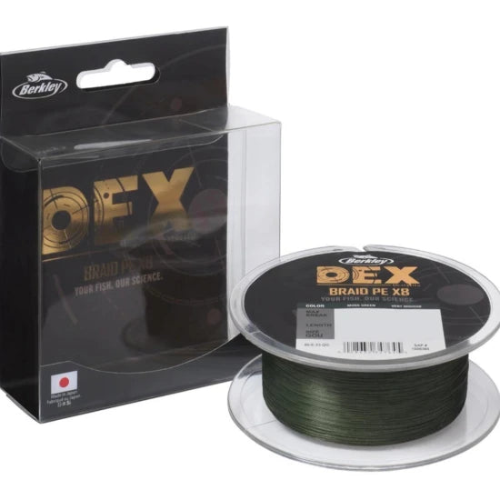 Fir Textilberkley Dex Braid X8, 300m, Moss Green, 0.10mm, 7.9kg