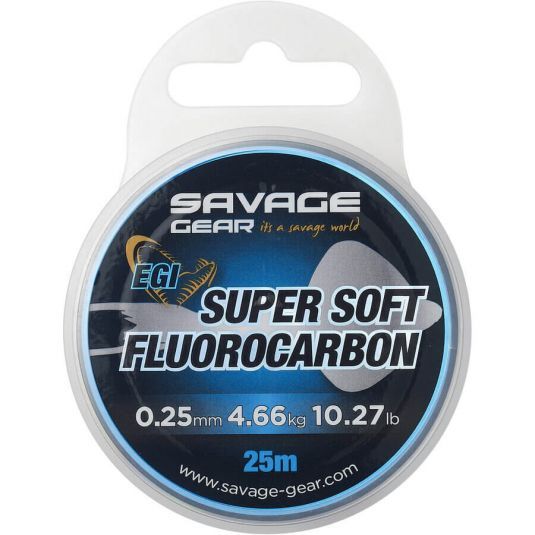 Fir fluorocarbon Savage Gear Soft Fluorocarbon EGI 0.29mm 6.03kg 25m