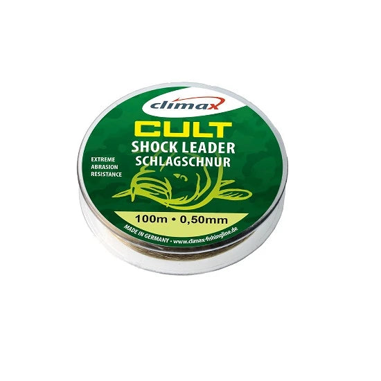 Fir Inaintas Climax Cult Crap Shock Leader 100m 0.60mm 45lb 20.3kg Camouflage