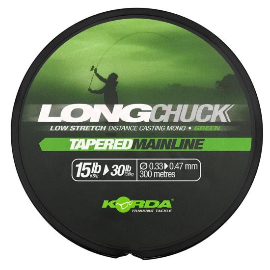 Fir Inaintas Monofilament Korda Longchuck Tapered Mainline Green, 300m, 12-30lb/0.30-0.47mm