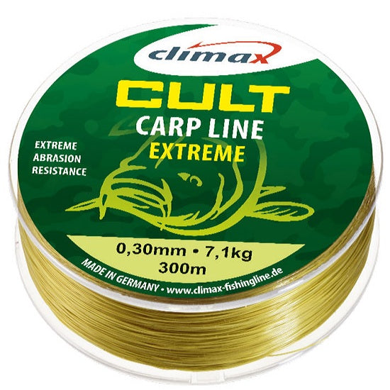 Fir monofilament Climax CULT CRAP EXTREME 300m 0.28mm 5.80kg Matt Olive