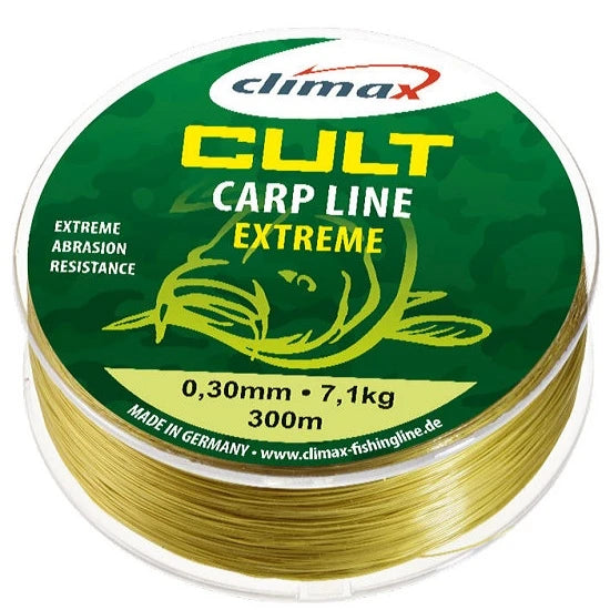 Fir Monofilament Climax Cult Crap Extreme 300m 0.35mm 9.10kg Matt Olive