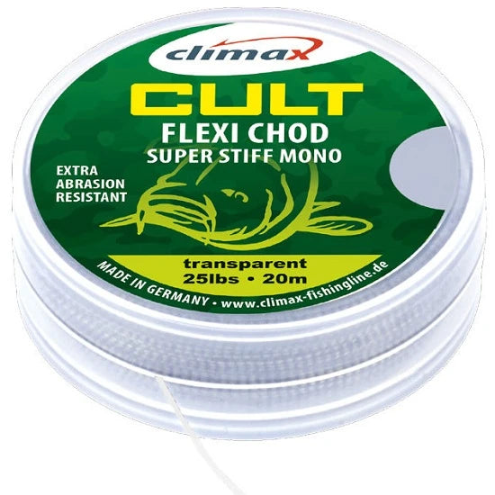 Fir Monofilament Climax Cult Crap Flexi Chod Mono Hooklink 20m 0.50mm 25lb