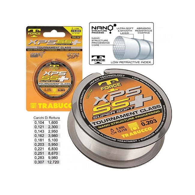 Fir monofilament Trabucco TF XPS Super Soft Plus 0,181mm/5,10kg/150m