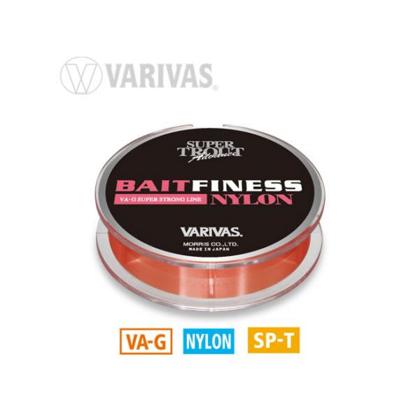 Fir monofilament Varivas Super Trout Bait Finesse Flash Orange 0.128mm/3lb/120m