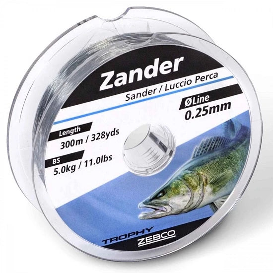Fir Monofilament Zebco Trophy Zander Grey 0.28mm 5.9kg 300m