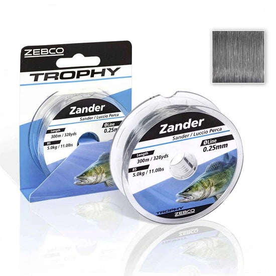Fir Monofilament Zebco Trophy Zander Grey 0.32mm 7.5kg 300m