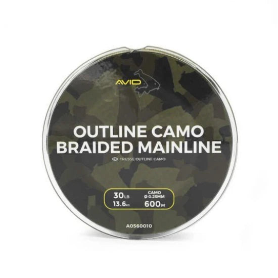 Fir Textil Avid Carp Outline Camo Braided Mainline 0.25mm/13.6kg/300m