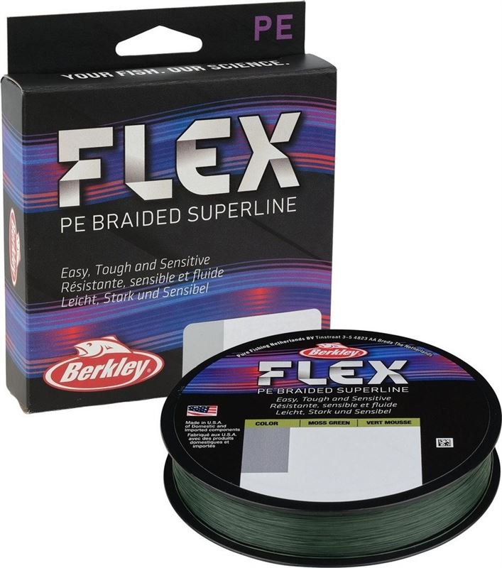 Fir textil Berkley Flex Braid, Moss Green, 135m, 0.20mm, 10.8kg