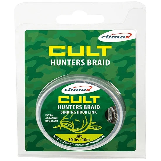 Fir Textil Climax Cult Huntersbraid Heavy Sinking Hooklink 20m 30lb Dark Silt