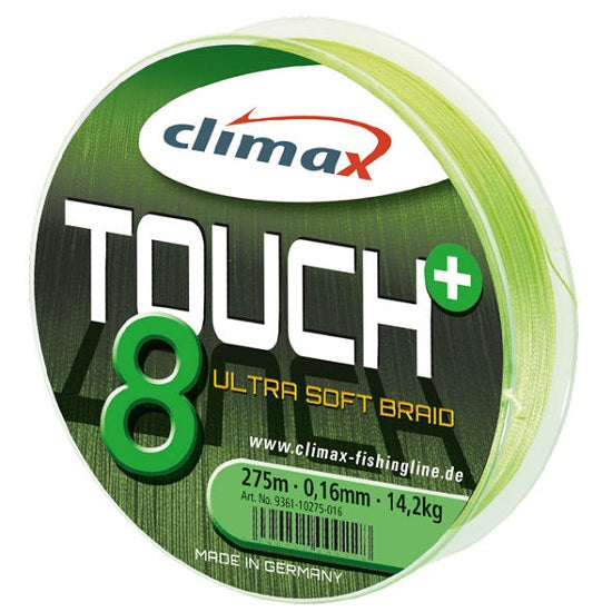 Fir textil Climax TOUCH 8+ CHARTREUSE FLUO 135m 0.14mm 11.3kg
