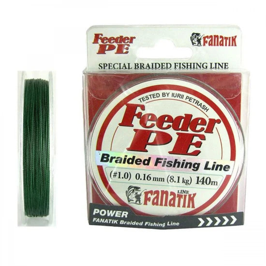 Fir Textil Fanatik Feeder Pe Braided Green 0.12mm 5.4kg 140m