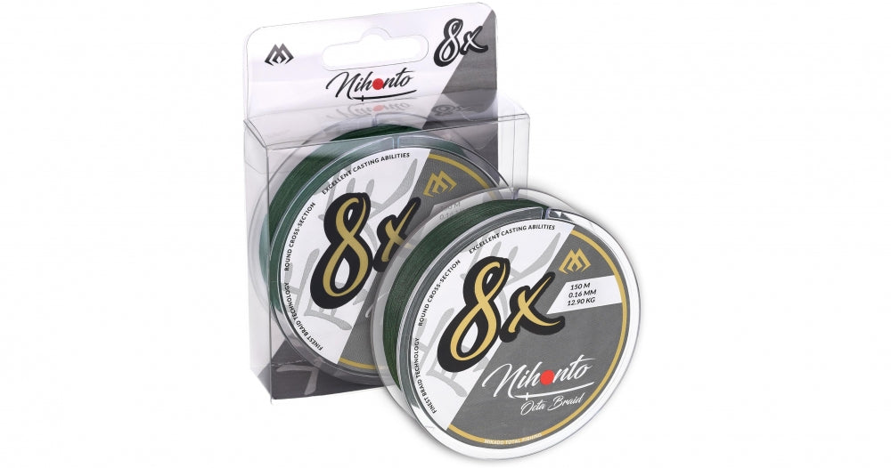 Fir textil Mikado Nihonto Octa Braid Green 0.18mm 16.4kg 10m