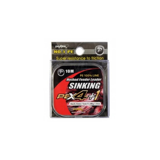 Fir Textil Pokee Method Feeder Fast Sinking Pe X4+1 0.08mm 3.63kg 10m