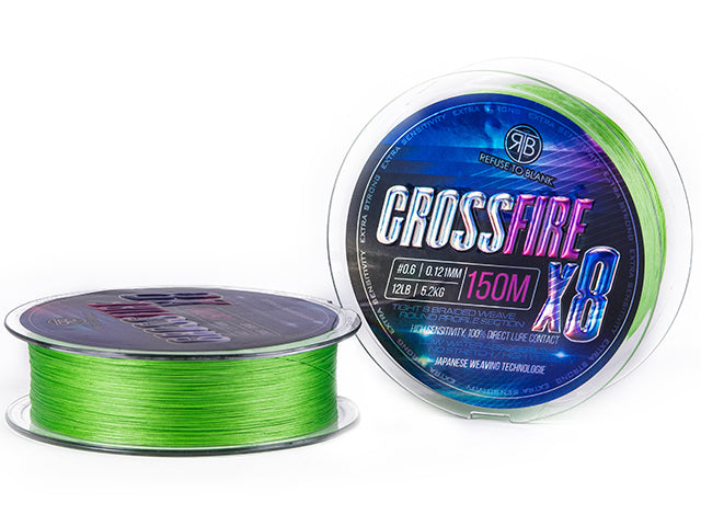 Fir textil RTB Crossfire X8 Braid Lime Green 150m 20 LB 0.174 MM