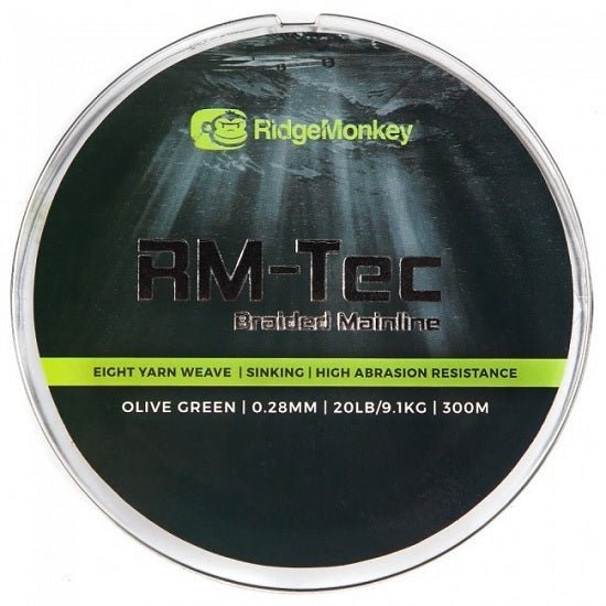 Fir textil RidgeMonkey RM-Tec Braided Mainline 0.28mm 20lb 300MT