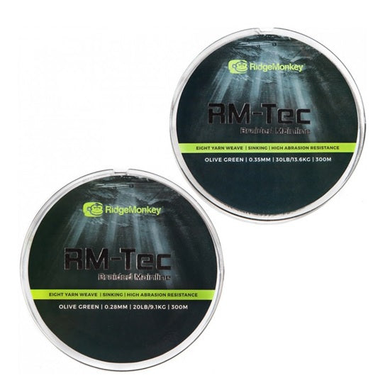 Fir textil RidgeMonkey RM-Tec Braided Mainline 0.35mm 30lb 300MT