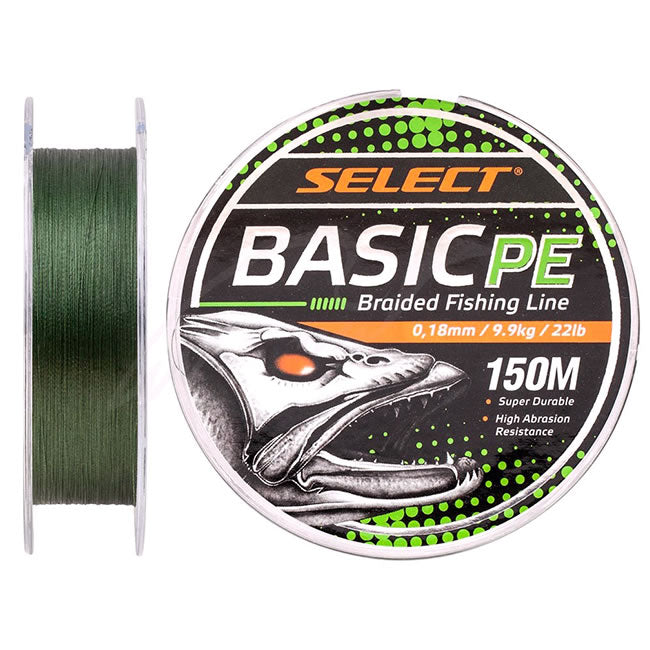 Fir textil Select Basic PE 150m Green 0.18mm - 9.9kg