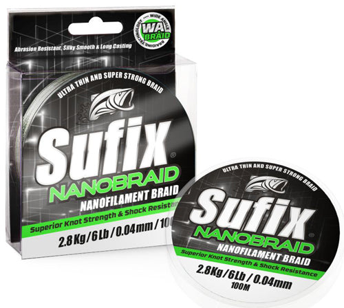 Fir textil Sufix Nano Braid 0.10mm 5kg 100m Aqua Camo (ALB)