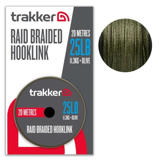 Fir Textil Trakker Raid Braid Hooklink, 35lbs/15.90kg, 20m