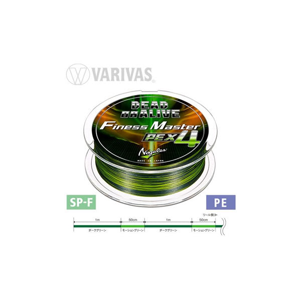 Fir textil Varivas Dead or Alive Finesse Master PE X4 Marking Green 7lb/150m