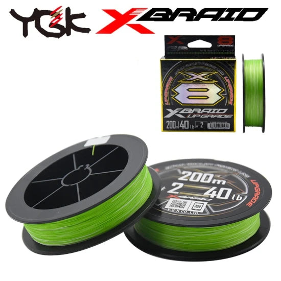 Fir Textil Ygk X-braid X8 Upgrade Pe Fluo Green 0.26mm 20.41kg 200m