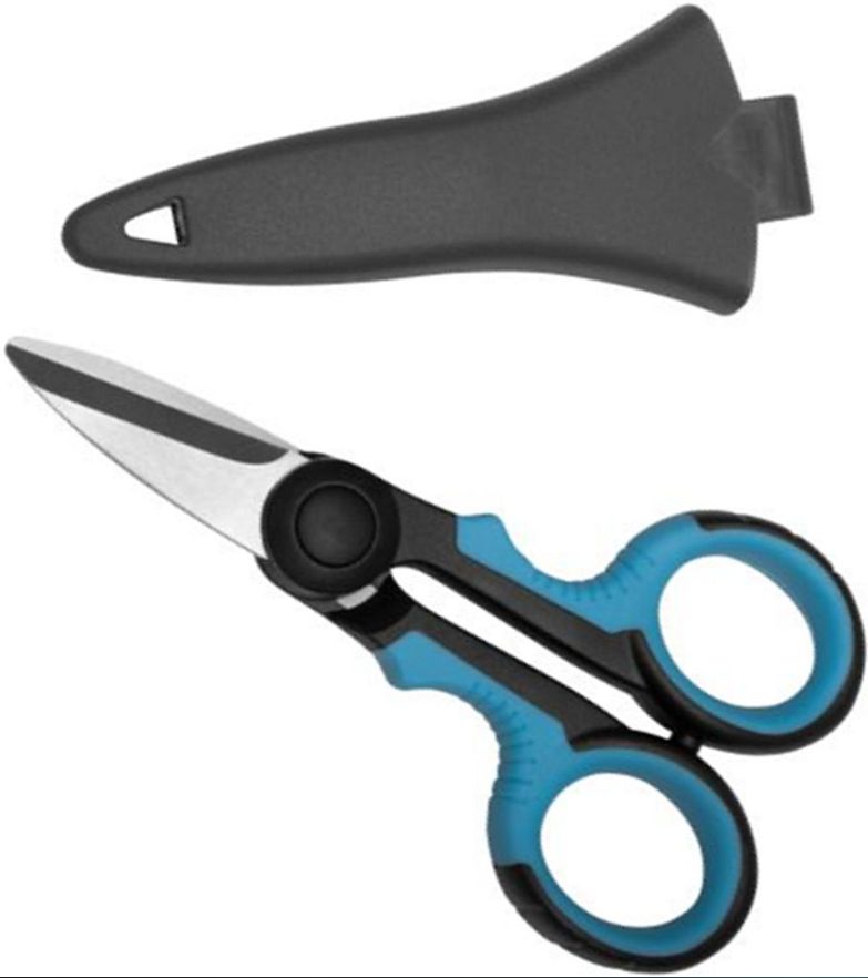 Foarfeca Zebco Belt Scissors, 14cm, Black-Blue
