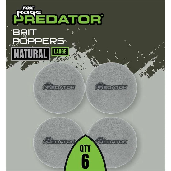 Fox Rage Predator Bait Poppers, Large, Natural, 6buc/pac