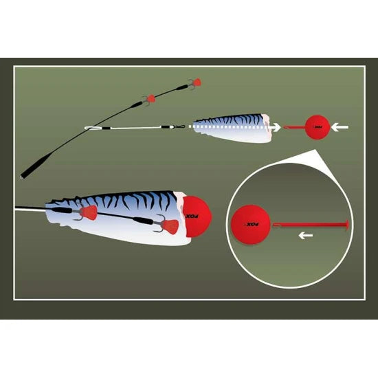 Fox Rage Predator Bait Poppers, Large, Red, 6buc/pac