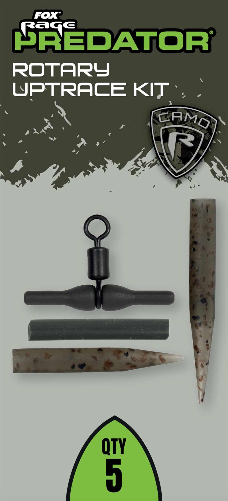 Fox Rage Predator Camo Rotary Uptrace Kit, 5buc/pac