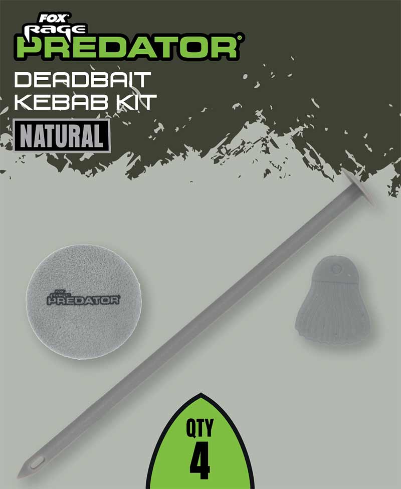 Fox Rage Predator Deadbait Kebab Kit, Natural, 4buc/pac
