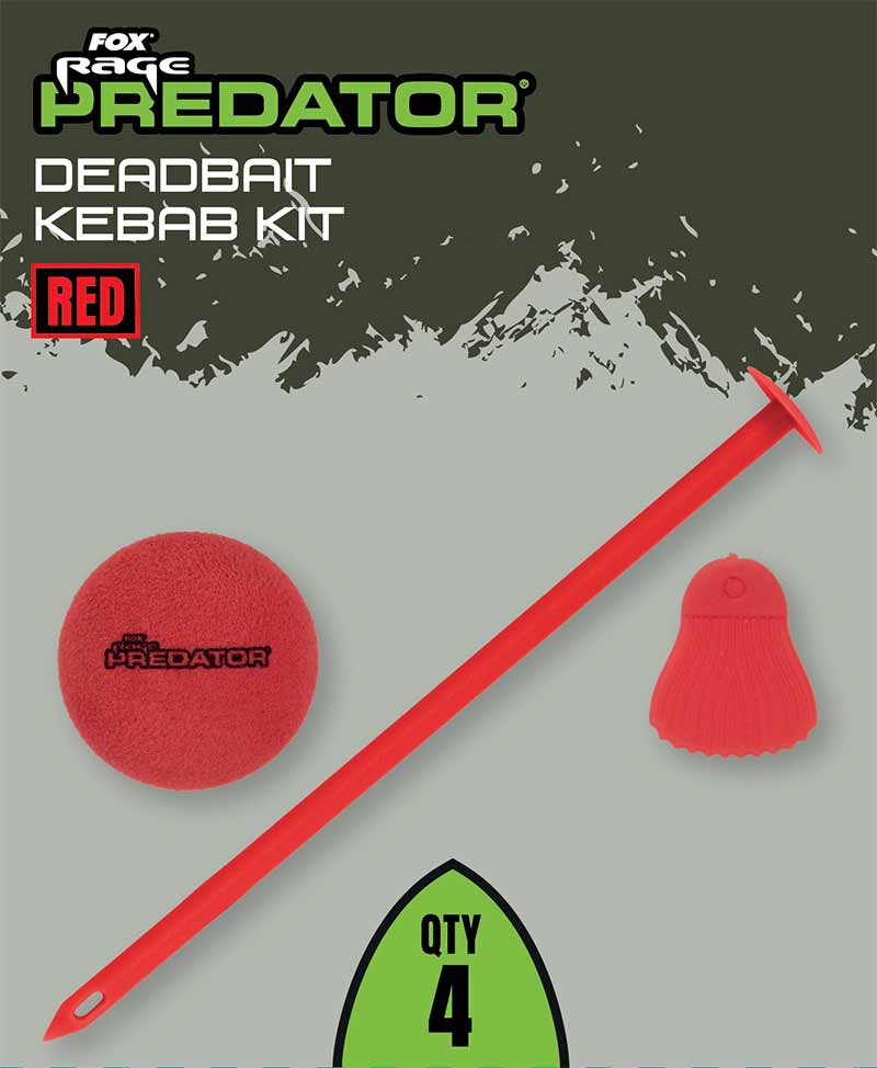 Fox Rage Predator Deadbait Kebab Kit, Red, 4buc/pac