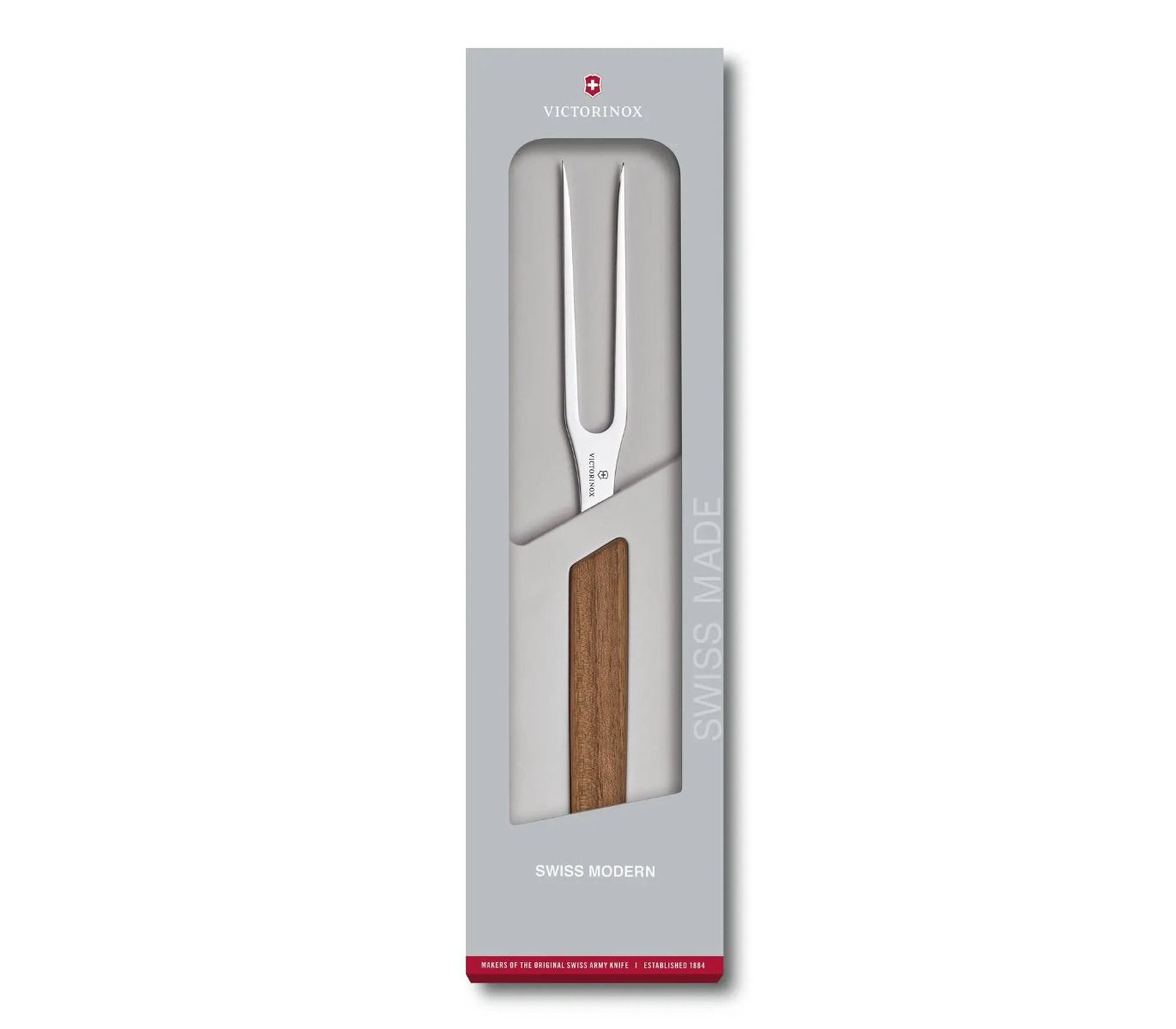 Furca De Gatit Victorinox Swiss Modern Carving Fork, 15cm, Lemn, Maro