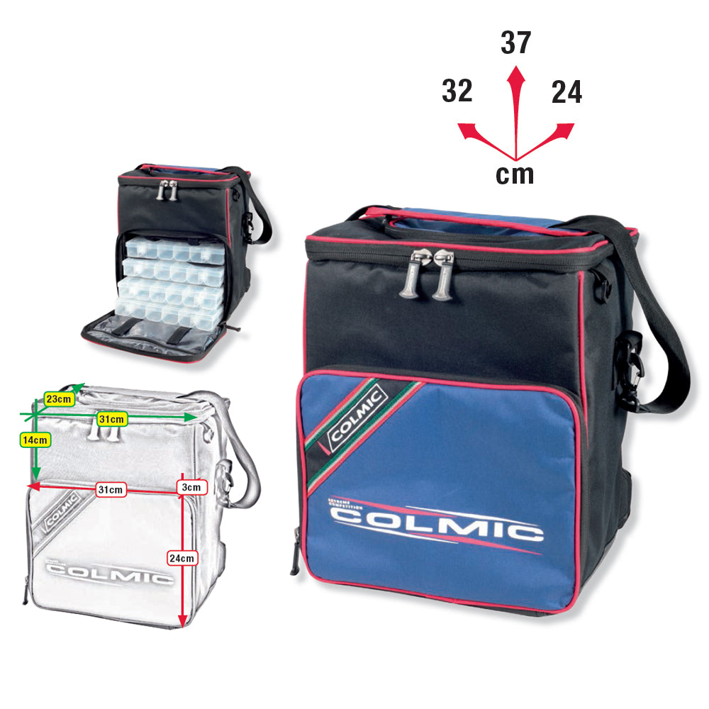 GEANTA COLMIC SURF MEDIUM CU CUTII SERIA RED 37x32x24cm