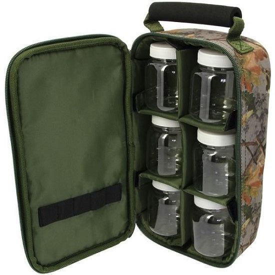 GEANTA NGT CU 6 BORCANE PENTRU DIP CAMO 28X8X9CM