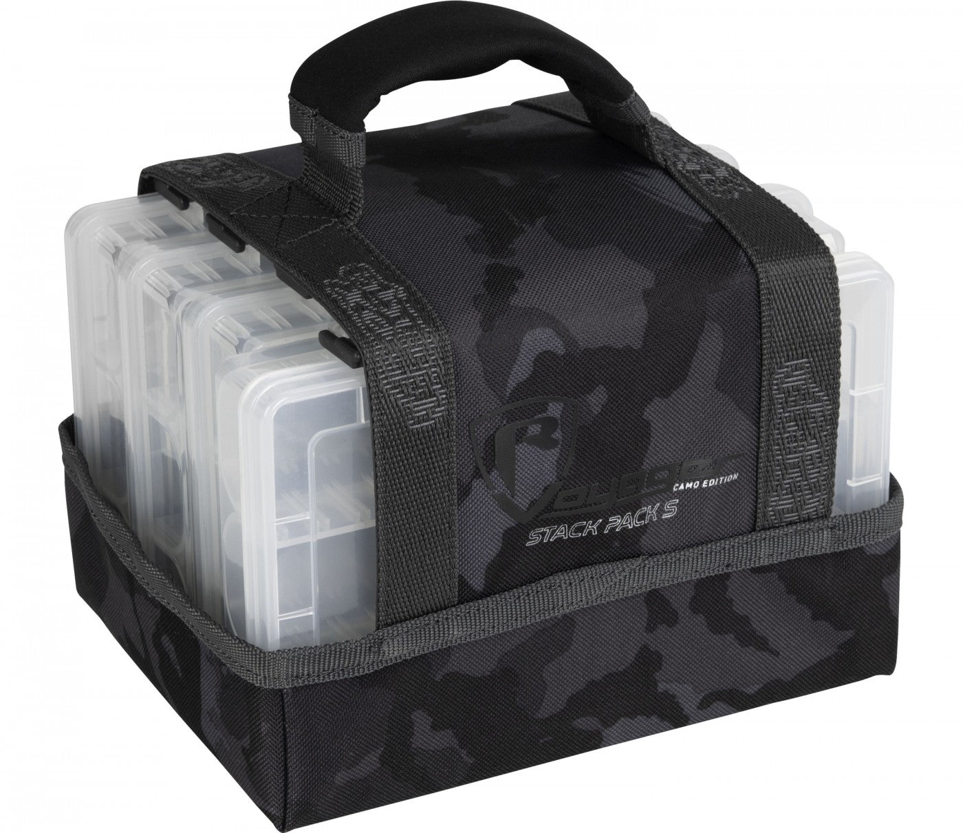 GEANTA SPINNING FOX RAGE CAMO STACK PACK MEDIUM + 4 CUTII NALUCI