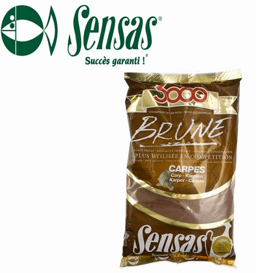 GROUNDBAIT SENSAS 3000 CARP BROWN 1KG