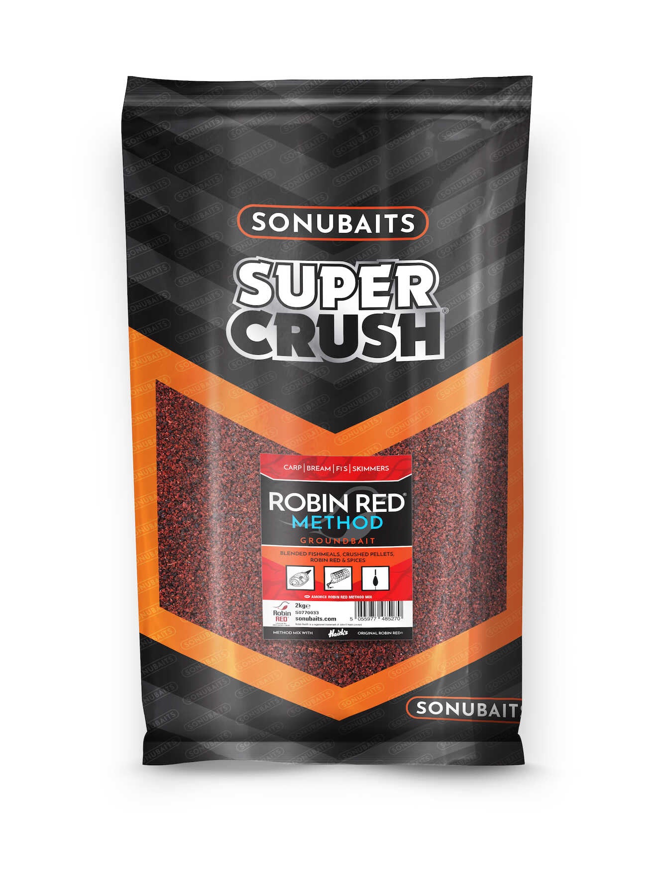 GROUNDBAIT SONUBAITS SUPER CRUSH 2KG Robin Red Method Mix