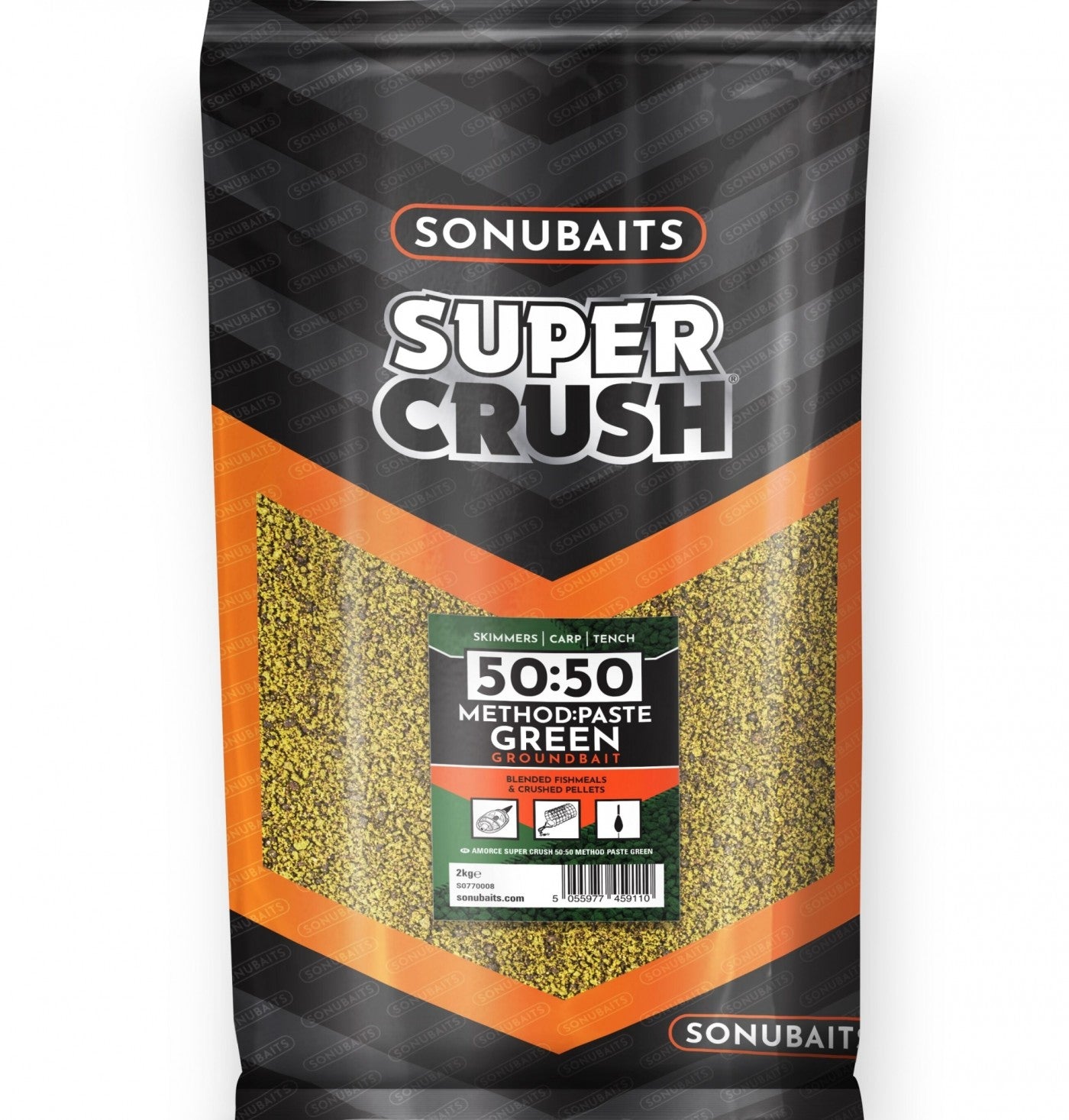GROUNDBAIT SONUBAITS SUPER CRUSH 50:50 Method&amp;Paste Green 2KG