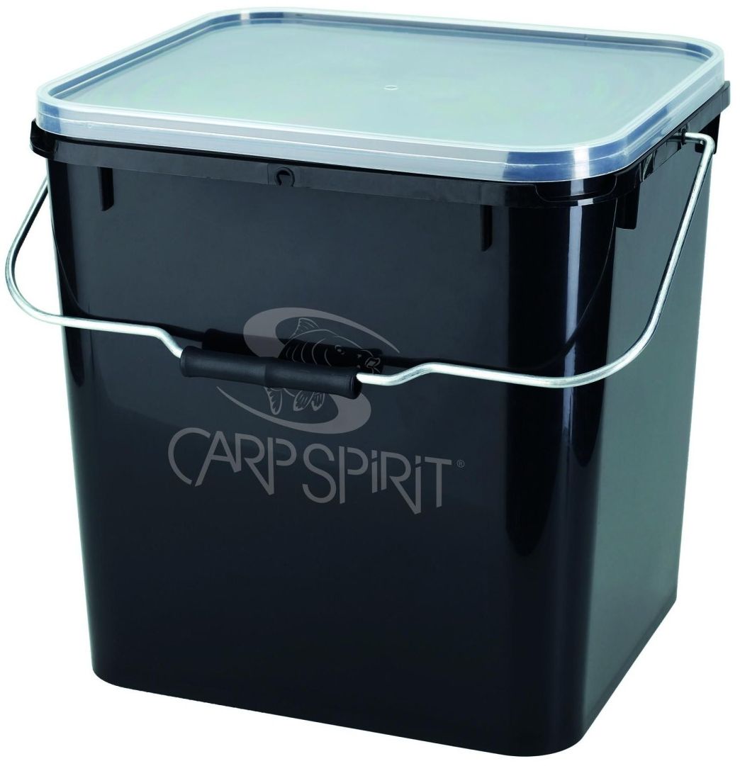 Galeata Carpspirit Patrata Cu Capac, 10L, Black