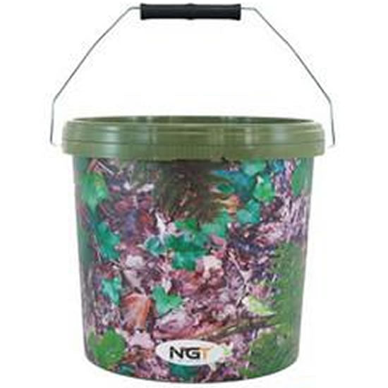 Galeata NGT Camo cu Capac si Maner Metalic, 10ltr