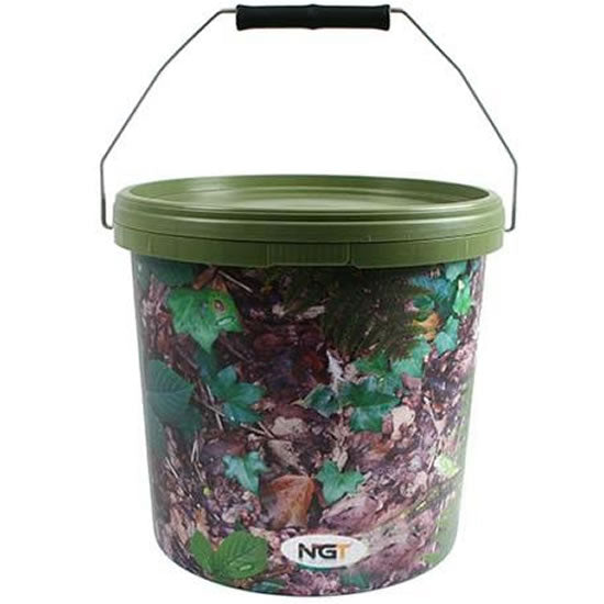 Galeata NGT Camo cu Capac si Maner Metalic, 5ltr