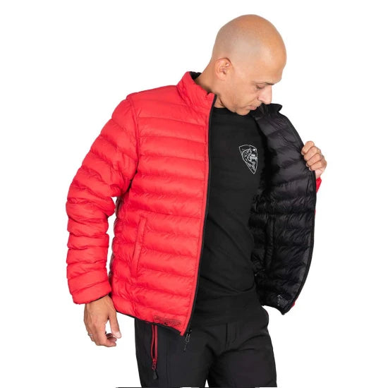 Geaca Fox Rage Pro Series Reversible Lightweight Quilted Jacket, Black / Rage Red, Marime S