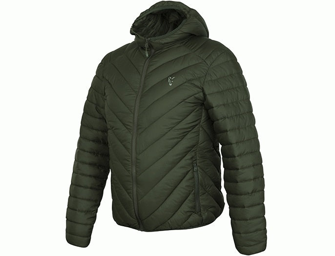 Geaca cu Gluga Fox Quilted Jacket Green Silver Marime M