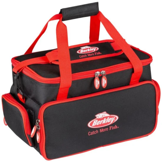 Geanta Berkley Powerbait Dough Bag Large Rosu/negru + 3 Cutii Naluci, 46.5x24x24.5cm