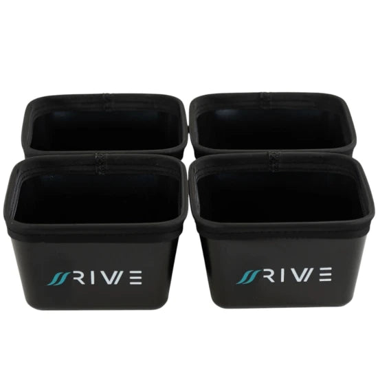 Geanta Eva + 4 Bacuri Rive Bait Tub Case L, 36x36x11cm
