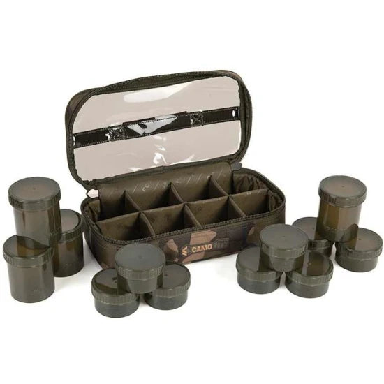 Geanta Fox Camolite 12 Pot Hookbait Case, 32.5x16.5x9.5cm