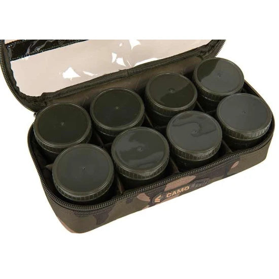 Geanta Fox Camolite 12 Pot Hookbait Case, 32.5x16.5x9.5cm