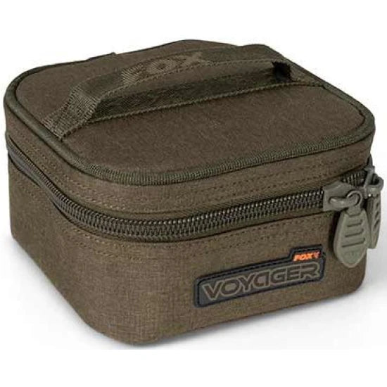 Geanta Fox Voyager 6 Pot Hookbait Case, Kaki, 17x17x10cm